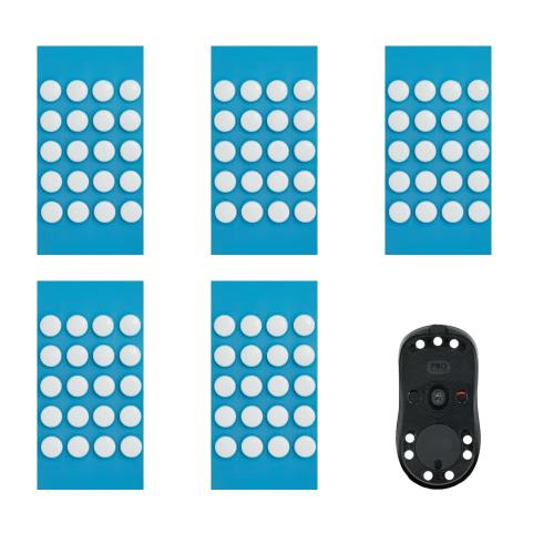 KASELIN 円形 マウスソール 汎用 100 粒入り 6mm 汎用マウスソール 丸 ICE ゲーミングマウス 滑り強化 高純度 PTFE(フッ素樹脂) 素材 高耐久 超低摩擦 なめらかな滑走性 通用 プレミアム円形 静音 丸形 ラウンドエッジ加工 交換用 (白)