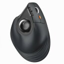ProtoArc EM05 NLバーティカル トラックボールマウス 縦型62° 2.4GとBluetooth両対応 ワイヤレスマウス 5段階DPI 200/40...