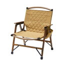 WAQ Folding Wood Chair フォールディングウッドチェア ローチェア 折りたたみチェア ウッドチェア キャンプチェア キャンプ椅子 ドリンクホルダー (TAN(タン))