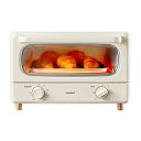 COMFEE' オーブントースター レトロ トースト4枚焼き 黒遠赤ヒーター 1300W高火力 30分タイマー 焼きムラ抑え スライドオープンドア ス 杏色 レ...