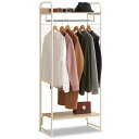 アイリスオーヤマ ハンガーラック ホワイト 64×38.5×154.5cm 2WAYタイプ プレミアム メッシュパネル付き PI-B4 パイプハンガー