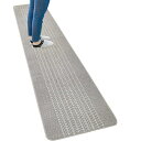 オカ(OKA) 優踏生洗いやすい キッチンマット 約60cm×300cm グレー(ヘリンボン) (洗える 軽量 滑り止め クッション)