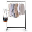 アイリスプラザ(IRIS PLAZA) ハンガーラック シングル 耐荷重80kg ブラック CW3001-95 パイプハンガー