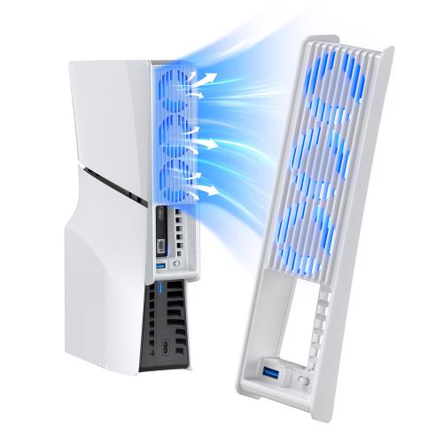  PS5 Slim ѥե KIWIHOME PS5 ѥե ưٸ ®Ĵǽ LED饤 USB 3.0...