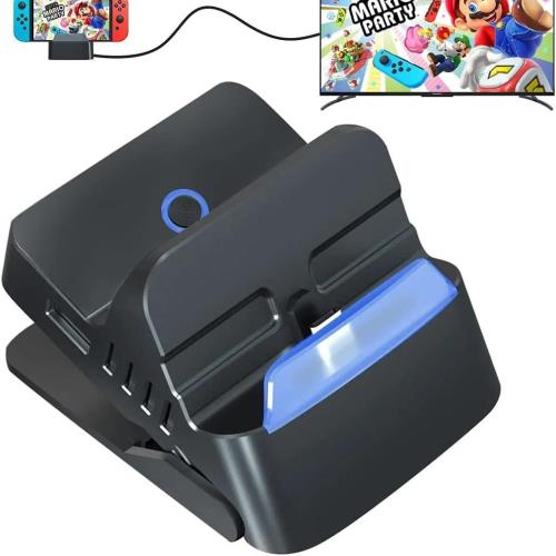 Switch OLED/Switchドック 充電スタンド 直接にTV出力 ミニドック hdmi変換アダプターTV出力4K@60Hz4段階角度調整/最新システム対応/TVモード/テーブルモード切り替え 放熱対策 PD急速充電 任天堂スイッチ小型 Nintendo Switch/Switch 有機ELモデル/Switch lite対応 三つのU