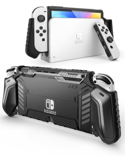 i-Blason Nintendo Switch OLED 2021用 ケース 有機ELモデル 耐衝撃TPUグリップ 保護カバー ドッキング可能 人間工学 一体型 握りやすい Joy-Con コントローラー対応 [Armorbox シリーズ]