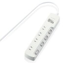 エレコム 電源タップ 一括個別スイッチ 省エネ スイングプラグ 4個口 2m ホワイト T-E7A-2420WH(2)