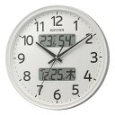 リズム(RHYTHM) 掛け時計 電波時計 アナログ 連続秒針 温度 湿度 カレンダー 白 Φ35x5.3cm 8FYA03SR03