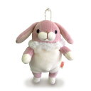 シナダグローバル(Shinada Global) もちシリーズ もちうさぎ ロップイヤー ピンク (mini) 7×5×14cm ぬいぐるみ うさぎ アニマル MOUS-0088RPK
