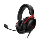 ハイパーエックス(HyperX) HyperX Cloud III ゲーミングヘッドセット DTS Headphone:X空間オーディオ 53mmドライバー搭載 Cloud IIの 快適性 ブラック-レッド PC、PS5、PS4、Xboxシリーズ、Nintendo Switch、モバイル727A9AA