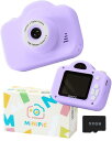 キッズカメラ MiNiPiC ミニピク トイカメラ 子供用カメラ (スマホ用カードリーダー:lightning端子, パステルパープル)