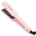 Perminia ヘアアイロン 44mm 幅広 ストレートカール両用 2way MAX230℃ 5段階温度調節 ストレートアイロン オートOFF機能 収納ポーチ付き 360度回転コード ワイドプレート 毛量多め ロングヘアー用 海外対応