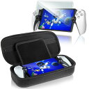 BeneVie 日本ブランド PS5 Portal psポータブル PS portal ケース ps5 リモート プレイヤー PlayStation portable フィルム ケース+フィルム2点セット ps リモートプレーヤー プレイステーションポータブル 収納 バッグ ポーチ 保護 カバー ハード 薄型 スリム 軽量 耐衝撃