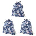 COLORFUL CANDY STYLE LAURA ASHLEY 巾着 大 体操服袋 Riviera 3枚セット おしゃれ 体操服入れ 体操着袋 着替え 運動着 幼稚園 子供 キッズ 幼児 N3384403
