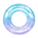 Ninonly 浮き輪 大人用 浮輪 子供 うきわ フロート 持ち手付き 水遊び用 キラキラ O型 スイミング 直径100cm(星空柄)