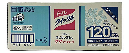 花王 トイレクイックル 1ケース(10枚/袋×12袋入) 花王 トイレクイックル 1ケース(10枚/袋×12袋入)