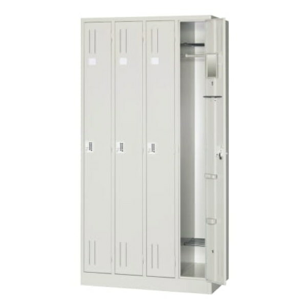 プッシュ錠ロッカー 4人用 ホワイトタイプ W900×D515×H1790mm 個人様宛配送不可 [BL47]