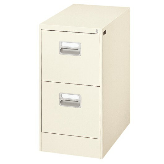 ファイリングキャビネット A4サイズ 2段 鍵付き 個人様宛配送不可【A4-2N】