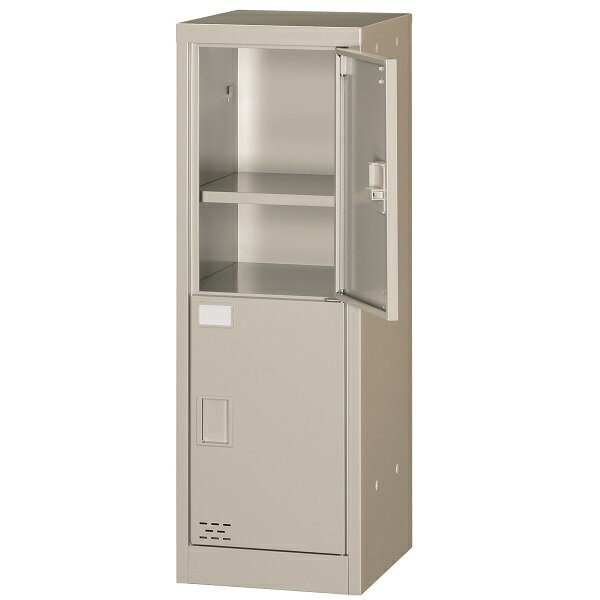 2人用扉付きシューズロッカー 錠なしタイプ W296×D380×H880mm 個人様宛配送不可 [SC-2W] [2]