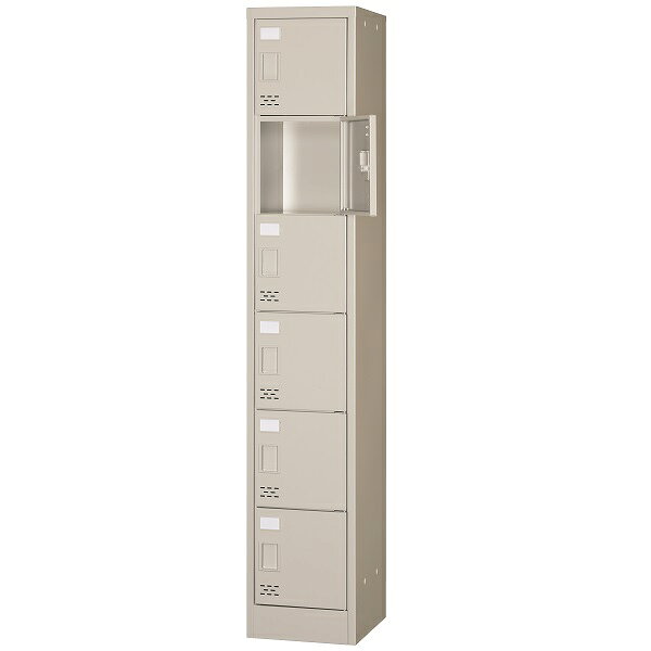 6人用扉付きシューズロッカー 錠なしタイプ W296×D380×H1700mm 個人様宛配送不可 [SC-6C] [2]