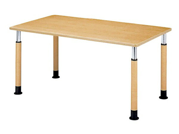 福祉施設用テーブル ラチェット式高さ調節 角型 幅1600×奥行600×高さ600-800mm 受注生産品 お客様組立 個人様宛配送不可 [FPS-1660K]