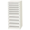 軽量工具キャビネット ホワイト色 高さ1300mm 10段引出し 耐荷重50kg(1引出し・均等荷重)法人のお客様限定商品 【PA-1310W】