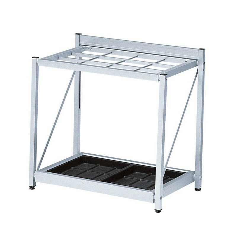 アルミ折り畳み式傘立て 差込口12個 幅570×奥行345×高さ560mm 個人様宛配送不可 [K-F57A]