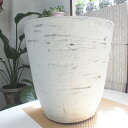 観葉植物 鉢カバー おしゃれ 素敵な白 アンティーク調 8号 鉢カバー 合成樹脂 (ファイバー入り) 軽い素材 移動が楽 軽い素材 新築 インテリア ショップ ...