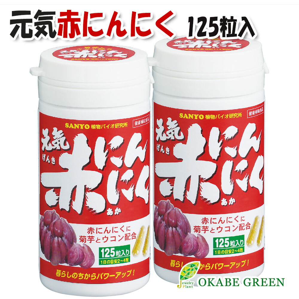 元気赤にんにく 125粒 健康補助食品 サプリ サプリメント ニンニク 菊芋 ウコン キクイモ 健康 栄養 敬老の日 お歳暮 送料無料