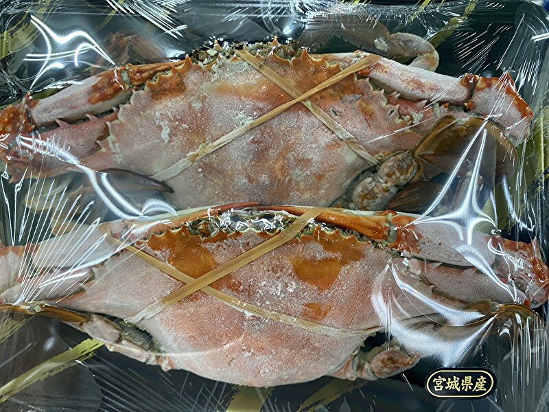宮城県産ワタリガニ わたりがにオス ガザミ 1杯300g2杯入り　ボイル済み冷凍　[宮城県産][][ワタリガニ][渡りかに][わたりがに][おかべ水産][オス]【02P03Dec16】(4)