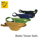 Butler Verner Sails バトラーバーナーセイルズ 反応染ヒップバッグ MADE IN JAPAN ボディバッグ ショルダーバッグ キャンバス グリーン キャメル ネイビー ブラック メンズ レディース