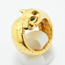 カルティエ リング パンテール ラカルダ Cartier 指輪 エメラルド オニキス K18 750 49 約9.5号 新品仕上げ 中古