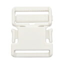 \期間限定10%OFF/ YKK プラスチックパーツ 差し込みバックル(LB38) 38mm幅テープ用 白 1個入 08Bk99_
