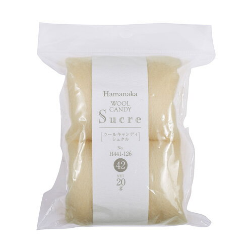 フェルト羊毛 ハマナカ ウールキャンディ・シュクル・ソリッド（H441-126） 42.アイボリー 06Bl99_