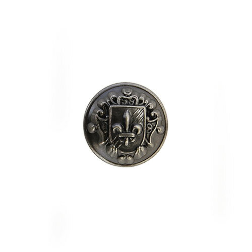 ＼期間限定20％OFF／ 紋章メタルボタン 百合と盾（MA2266F） 18mm ABN.アンティークシルバー 08Bg99_