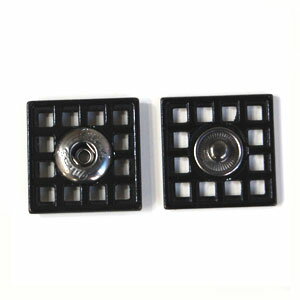 スナップボタン ディスクスナップD ワッフル 25mm BN.ブラックニッケル 1組入 08Bg99_