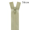 \期間限定20%OFF/ YKK フラットニットファスナー 止め(25FK) 56cm 561.利休白茶 08Co99_(3)