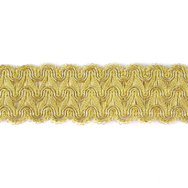 ●素材：ポリエステル35％　レーヨン65％●サイズ：約38mm幅【商品の詳細】衣装に最適な、高級感のあるラメブレードです。柄が上品で、遠くから見ても存在感があります。ドライクリーニング可【ご注意】海外からの仕入れの為、国内在庫が欠品すると次回入荷までに数カ月かかる場合がございます。ロットにより幅（サイズ）・色味が異なります。【ご注文前に必ずお読み下さい】・表示価格は10cmの価格です。・30cmから10cm単位で販売しております。（30cmご希望の場合は、数量「3」と入力して下さい。 例：数量「10」＝幅×長さ1m）・ご覧になるディスプレイ環境などにより、商品画像と実物の色味が異なる場合があります。・生産ロットにより、色味や風合いが変わる場合があります。幅につきましても若干差が生じる場合があります。予めご了承くださいませ。・当社の他オンラインショップと在庫を共有しており、注文が確定しても完売・欠品の場合があります。予めご了承下さい。・カットしてご用意するため、注文キャンセル・数量変更・返品がお受けできません。