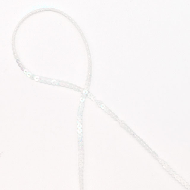 アイロン接着スパンコールブレード 一連/3mm（H-3） 323.ホワイト×オーロラ 07Bd99_