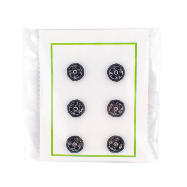 スナップボタン シルクスナップ（1508） 7mm 19.黒 6組入 08Bg99_