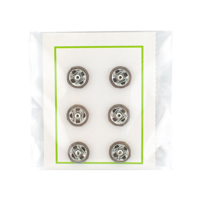 スナップボタン シルクスナップ（1508） 8mm 208.薄茶 6組入 08Bg99_