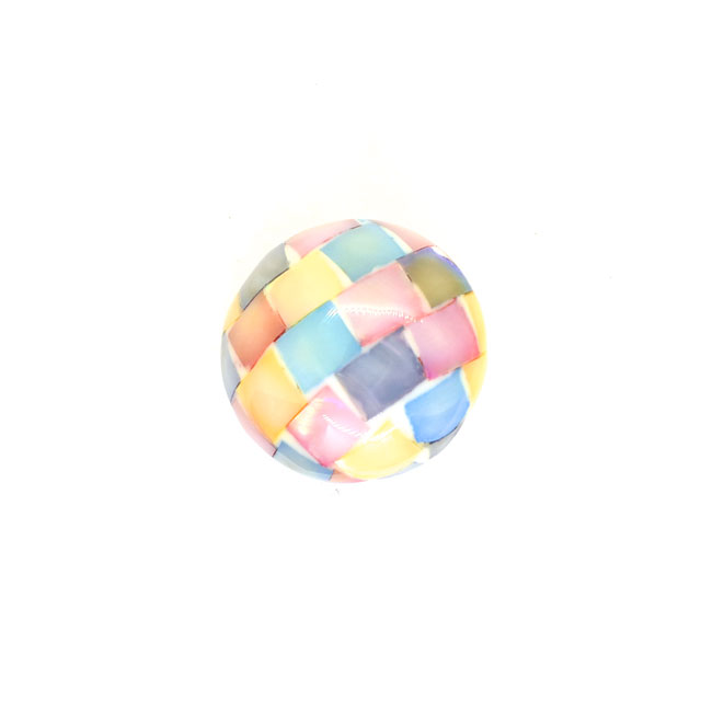 Button - ボタン モザイクシェルボタン （10071021） 18mm 7.レインボー 08Bg99_