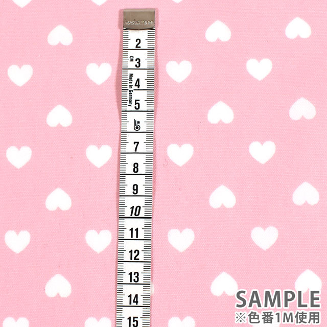 生地 オックスプリント ハート（HSK700） 1F.レッド 09Bk23_