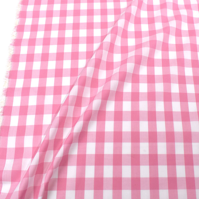 生地 ギンガムチェック（240014-7） 701.ピンク 09Bk22_