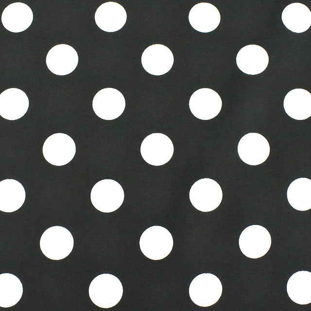 ＼期間限定10％OFF／ 生地 水玉ブロード（288190-3） 3-13.黒地×白 09Bk23_