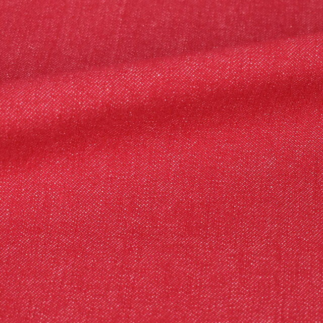 生地 国産 岡山デニム 12オンスカラーデニム（CN1223） 17.赤 09Cr40_