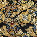 金襴生地 寿四丁4号 鷲(155-1483-1) 黒 09Bh18_(3)