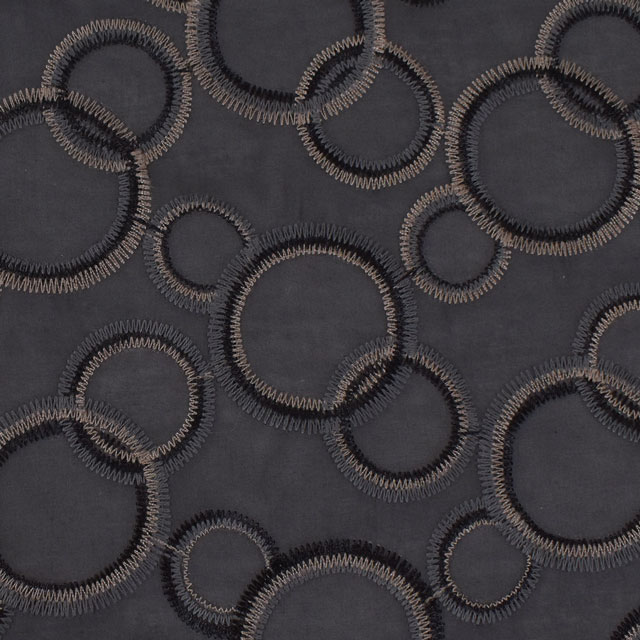 生地 綿ローンマルチレース サークル（AL563） 4096.チャコールグレー (H)_k5_