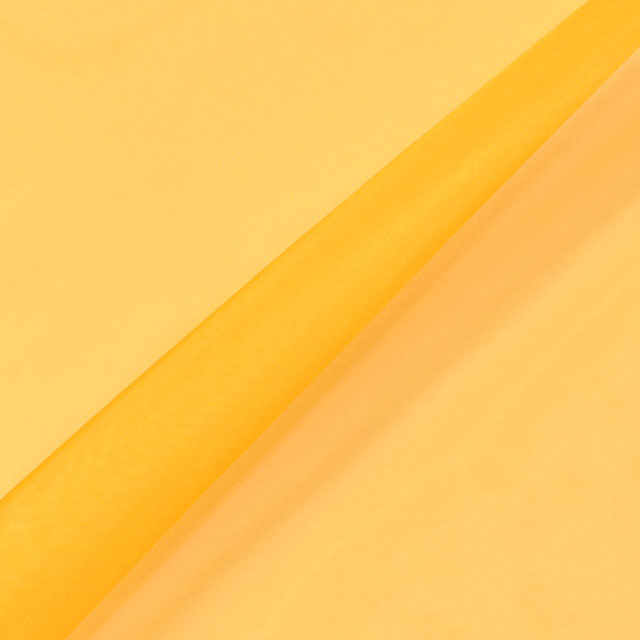 生地 ポリエステルオーガンジー（2440） 192.山吹 (H)_k5_