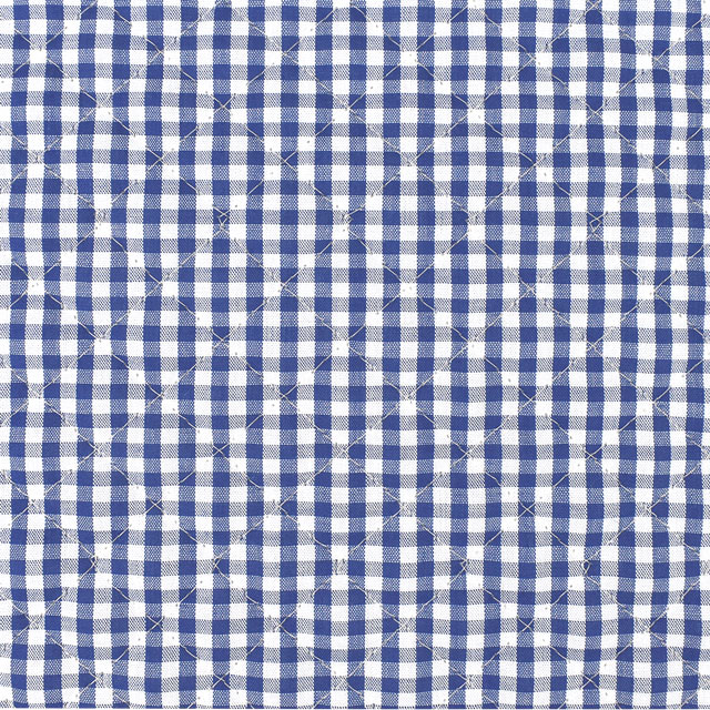 キルティング生地 ギンガムキルト（Q240018） 205.青 09Bi20_